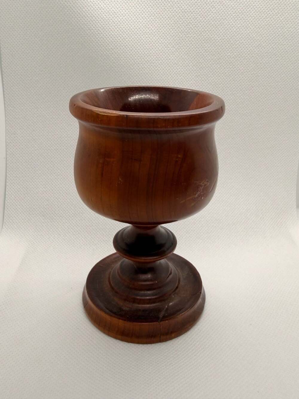 Vintage Hand Turned Wood Goblet Chalice